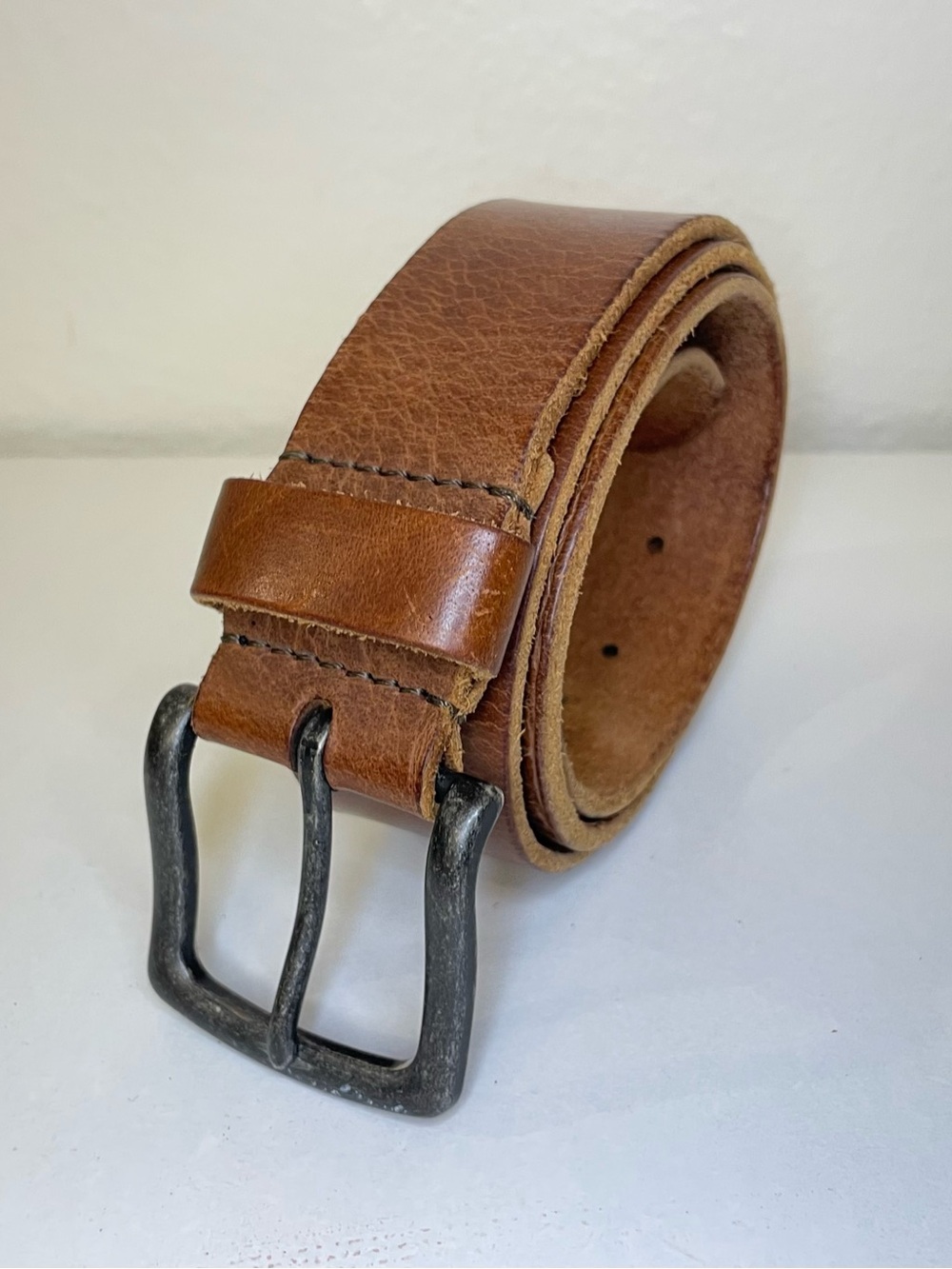 American Eagle Outfits Classic Vintage Men's‎ Brown Leather Belt Size 32”